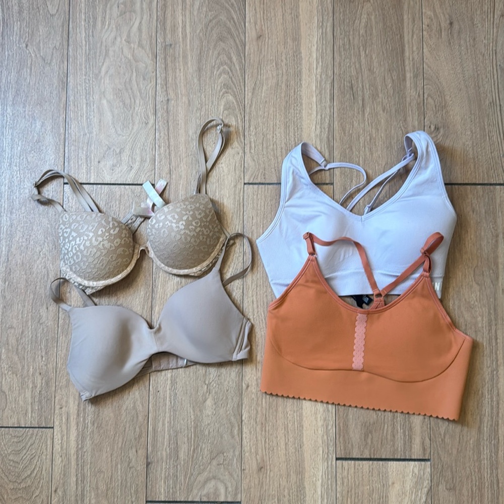 VS PINK CALVIN KLEIN NIKE Bundle GUC Bras Sports Bras Sizes 32B, S